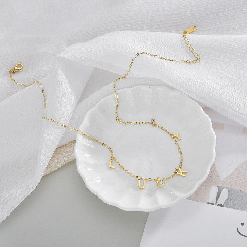Letter Pendant Female Fashion Simple Clavicle Chain