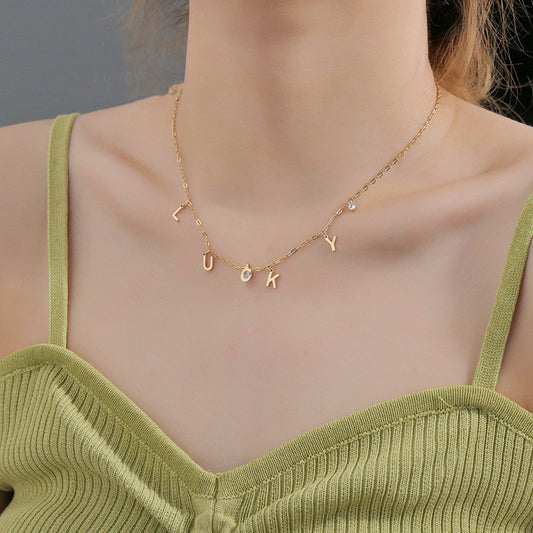 Letter Pendant Female Fashion Simple Clavicle Chain